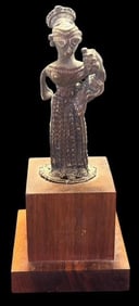 Rare Old Ethiopian Coptic Church Madona (Madonna) and Child Statue