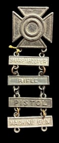 Lot of Five Military World War ll Qualification Badges