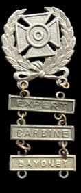 Lot of Four Military World War ll Qualification Badges