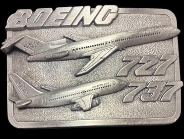Boeing 727 -737 Plane Memorial Belt Buckle Registered #1269