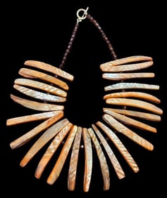 Native American Abalone Shell Bib Necklace