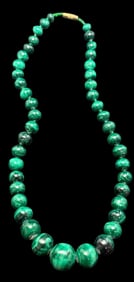 Malachite and Green Bead Necklace