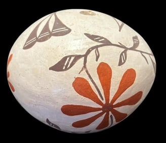 Native American Acoma Pueblo Signed Paula Chino Dominguez Seed Pot