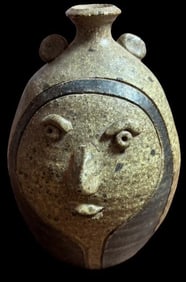 MKG Maurice K. Grossman Studio Pottery Two-Sided Stoneware Jug