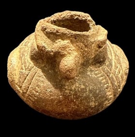 Pre-Columbian Small Round Bottom Pot 1200 CE