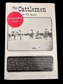 "The Cattleman" Autographed Book by W. R. McAfee First Edition 1989