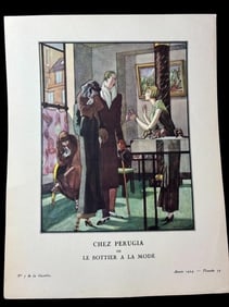 1924 Chez Perugia ou Le Bottier a La Mode Book Plate
