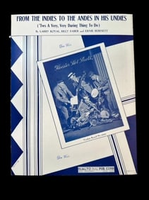 Sheet Music - From The Indies to the Andes in His Undies by The Hoosiers Hot Shots