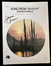 Sheet Music - Suicide Is Painless from MASH TV Show Signed by Jamie Farr with Note