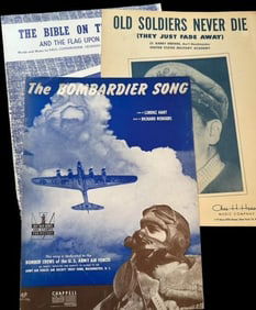 Lot of Three Military Themed Sheet Music