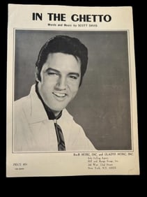 Sheet Music - In the Ghetto Performed by Elvis Presley