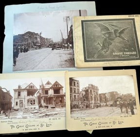Lot of Four Historic St. Louis MO Photographs Tornado 1896