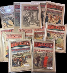 Lot of 12 Tip Top Weekly Magazines Ca. Early 1900s Burt Standish