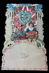 Antique Victorian Style Expanding Valentine Card Germany