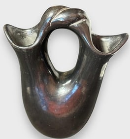 Santa Clara Native American Signed Clara Suazo Pottery Wedding Vase