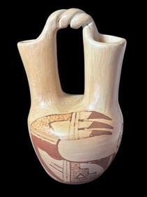 K. Collateta Signed Hopi Polychrom Wedding Vase