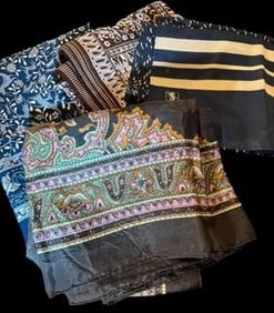 Lot of Four Vintage Scarves