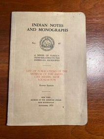 Indian Notes and Monograms 1933 Native American