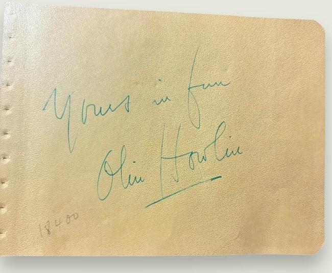 Double Sided Autograph Olin Howland "Gone With the Wind" Actor (1 of 2)