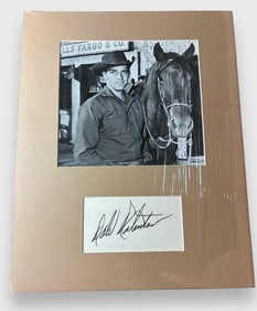 Photograph and Signature Card of Western Actor Dale Robertson