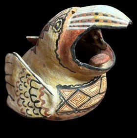 Vintage Native American Pottery Parrot Effigy Figure