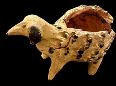 Antique Native American Animal Shaped Pot