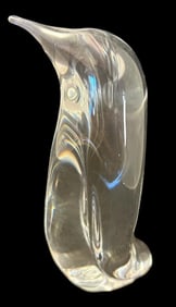 Signed Daum, France Art Glass Penguin Figure
