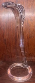 Signed Daum, France Art Glass Cobra Snake Figure Extra Large