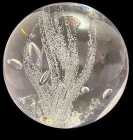 Signed Art Glass Kosta Paperweight Vicki Lindstrand