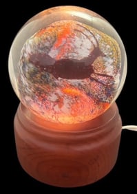 Signed Art Glass Paperweight Richard Satava