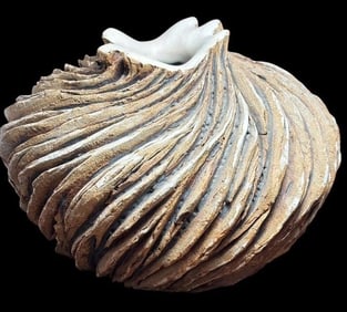 Studio Pottery Vase By Anne Goldman "Wind Drift Vessel"