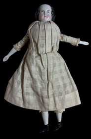 Antique Porcelain and Soft Body Doll 1870