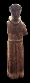 1880's Wood Carved Religious St. Francis Santos