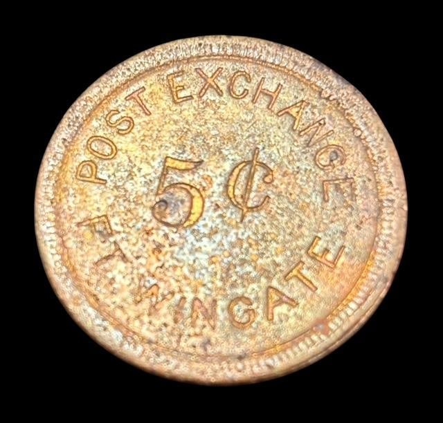 Fort Wingate NM Army Post Trade Token ca 1890 (1 of 2)