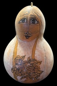 Karen Lee Spencer Gourd Art Ornament