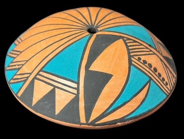 Native American Acoma Pueblo Pottery Seed Pot - Signed Becky Pasquale