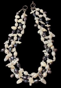 Multi Strand Freshwater Pearl Necklace