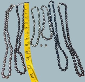Lot of Seven Cultured Pearl Necklaces and Earrings