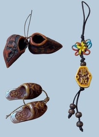 Lot of Three Chinese Stone Charms