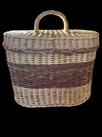 Vintage Native American Cherokee Lidded Basket