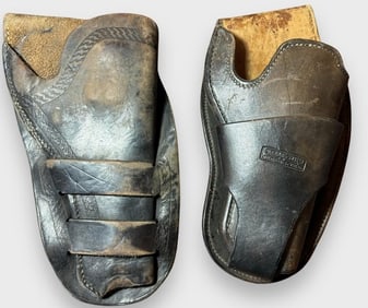Pair of Signed Pistol Holsters S.D. Myres, El Paso Texas