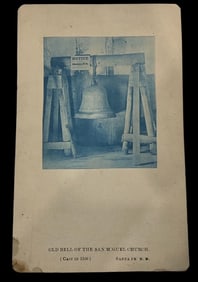 Ca. 1880 Old Bell of the San Miguel Church Card Photo