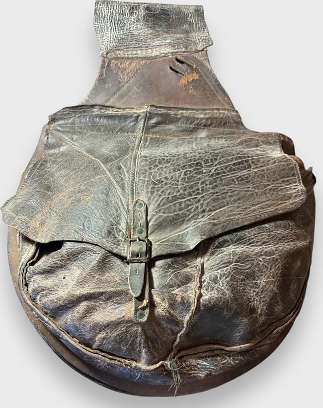 Cowboy Saddlebags from Cochise County AZ Located Near Tombstone: Cowboy Leather Saddlebags. From Cochise County, near Tombstone AZ. Measure 41" total laid out. Each bag is 14" x 12"