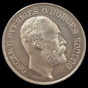 1891 Medallion of Oscar II, King of Sweden and Norway