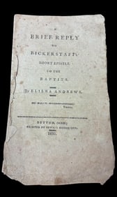 Brief Reply to Bickerstaff's Short Epistle to the Baptits (sic) 1810