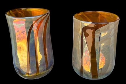 Signed Art Glass Tumblers