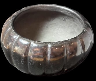 Native American Signed Mary Eckleberry Santa Clara Pottery Bowl