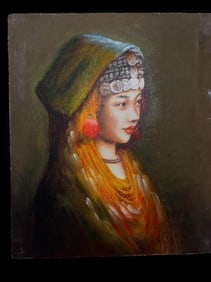 Chinese Realist Oil on Canvas Painting