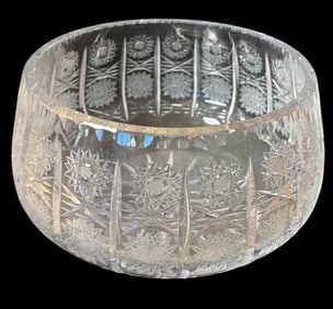 Brilliant Cut Glass Crystal Serving Bowl