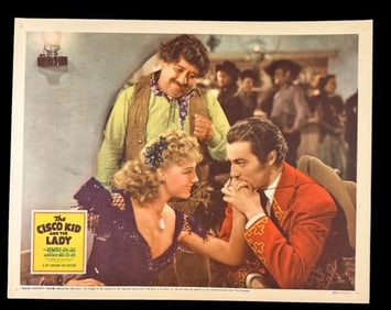 Original 1939 Silent Movie Lobby Card "The Cisco Kid and the Lady"